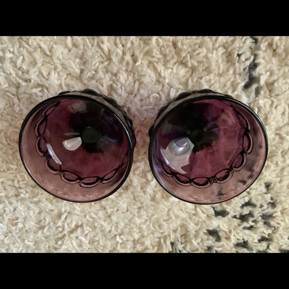 ✨SOLD✨Tiffin Glass Franciscan Plum Madeira Dessert Dishs - Picture 4 of 9